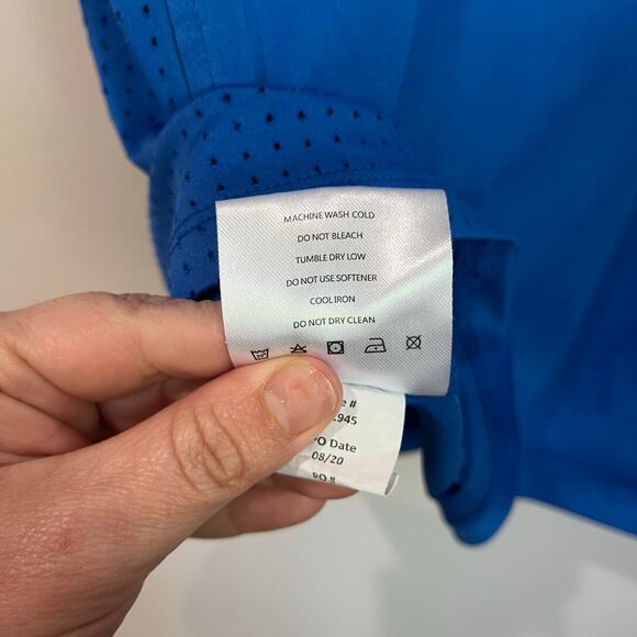 Dover Saddlery Stride Short Sleeve Blue Stride Equestrian Top Size M - Picture 4 of 7